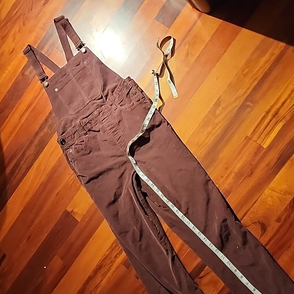 cute brown corduroy overalls (full length)